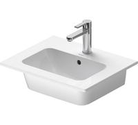 Duravit ME by Starck lavabo con mueble, con rebosadero, sin agujero para grifo, 530mm, 233653AC60, Color: Blanco satinado mate con DuraShield