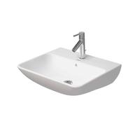 Duravit ME by Starck - Lavabo de 55x44 cm, con rebosadero, orificio para grifo, DuraShield, blanco mate. 233555AC00