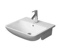Duravit ME by Starck - Lavabo encastrable 55x46 cm, 1 orificio para grifo, con WonderGliss, blanco mate 03785532001
