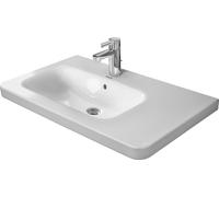 Duravit mueble lavabo DuraStyle 80cm, con rebosadero, con bancada de grifo, lavabo de 1 grifo a la izquierda, 2325800000, Color: Blanco