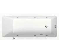 Duravit No.1 bañera de hidromasaje empotrada, rectangular, 1700x750mm, Jet Protect, 1 respaldo inclinado, blanco, 760490000JP1000