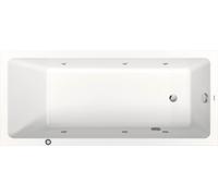 Duravit No.1 bañera de hidromasaje empotrada, rectangular, 1800x800mm, Jet Protect, 1 respaldo inclinado, blanco, 760491000JP1000