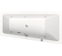 Duravit No.1 bañera de hidromasaje empotrada, trapezoidal, 1500x800mm, Jet Protect, 1 respaldo inclinado a la derecha, blanco, 760505000JP1000