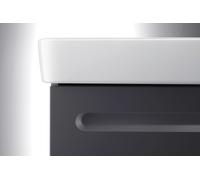 Duravit No.1 juego de muebles 600, incl. lavabo, mueble bajo lavabo, espejo, cajón interior, recorte para sifón, N10164049490000, Color: Grafito Mate Decoración