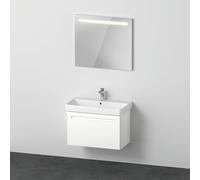 Duravit No.1 juego de muebles 800, incl. lavabo, mueble bajo lavabo, espejo, cajón interior, N10168018180000, Color: Blanco Mate Decoración