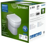 Duravit No. 1 taza de inodoro con asiento de cierre suave de pie sin reborde blanco 41840900A1