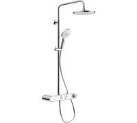 Duravit Shower Systems conjunto de ducha a pared con termostato cromo-blanco TH4380008005
