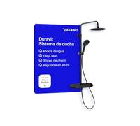 Duravit Shower Systems sistema de ducha Shelf 1050, termostato de ducha MinusFlow, negro mate, TH4382008046