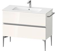Duravit Sivida mueble bajo lavabo, 2 cajones, tirador cromado, 1010x477x591mm, para ME by Starck, SV4645010220000, Color: Blanco brillo intenso