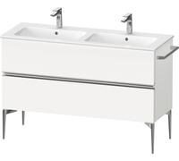 Duravit Sivida mueble bajo lavabo, 2 cajones, tirador cromado, 1280x477x591mm, para ME by Starck, SV4647010180000, Color: Blanco Mate