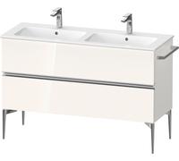 Duravit Sivida mueble bajo lavabo, 2 cajones, tirador cromado, 1280x477x591mm, para ME by Starck, SV4647010220000, Color: Blanco brillo intenso