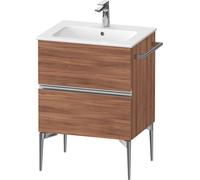 Duravit Sivida mueble bajo lavabo, 2 cajones, tirador cromado, 610x477x591mm, para ME by Starck, SV4643010790000, Color: Nogal mate