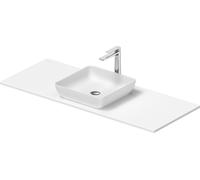 Duravit Sivida Set de lavabos angular in onsola 1280x500x123mm, 2680203200, Color: Lavabo Interior: Blanco seda mate, exterior: Blanco seda mate; Consola: Blanco