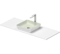 Duravit Sivida Set de lavabos angular in onsola 1280x500x123mm, 268020FG00, Color: Lavabo Interior: Verde pálido mate, exterior: Blanco seda mate; Consola: Blanco