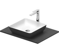 Duravit Sivida Set de lavabos angular in onsola 680x500x123mm, 268017FI00, Color: Lavabo Interior: Blanco seda mate, exterior: Gris oscuro mate; Consola: Gris oscuro