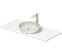 Duravit Sivida Set de lavabos redondo in onsola 1080x500x123mm, 268014FG00, Color: Lavabo Interior: Verde pálido mate, exterior: Blanco seda mate; Consola: Blanco