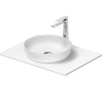 Duravit Sivida Set de lavabos redondo in onsola 680x500x123mm, 2680123200, Color: Lavabo Interior: Blanco seda mate, exterior: Blanco seda mate; Consola: Blanco