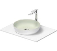 Duravit Sivida Set de lavabos redondo in onsola 680x500x123mm, 268012FG00, Color: Lavabo Interior: Verde pálido mate, exterior: Blanco seda mate; Consola: Blanco