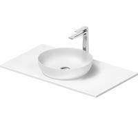 Duravit Sivida Set de lavabos redondo in onsola 880x500x123mm, 2680133200, Color: Lavabo Interior: Blanco seda mate, exterior: Blanco seda mate; Consola: Blanco