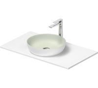 Duravit Sivida Set de lavabos redondo in onsola 880x500x123mm, 268013FG00, Color: Lavabo Interior: Verde pálido mate, exterior: Blanco seda mate; Consola: Blanco