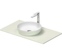 Duravit Sivida Set de lavabos redondo in onsola 880x500x123mm, 268013FH00, Color: Lavabo Interior: Blanco seda mate, exterior: verde pálido mate; consola: Verde pálido