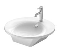Duravit Starck 1 - Lavabo de mueble con rebosadero, diámetro 58 cm, WonderGliss, blanco 04065800001