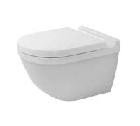 Duravit Starck 3 taza de inodoro con asiento de cierre suave suspendido sin reborde blanco brillante 45270900A1