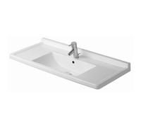 Duravit Starck 3 lavabo 105x48.5 cm rectangular clásico-para mueble-con encimera blanco brillante 0304100000