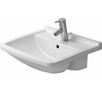 Duravit Starck 3 - Lavabo de sotoencastre 55x46 cm, con 1 orificio para grifería, con WonderGliss, blanco 03105500001