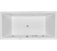 Duravit Starck bañera de hidromasaje, versión empotrada, 2 inclinaciones traseras, marco, juego de desagüe y rebosadero cromados, sistema de chorro, 1800x900mm, 760052000JS1000