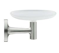 Duravit Starck T - Jabonera con soporte, cristal esmerilado/acero inoxidable cepillado 0099337000