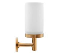 Duravit Starck T - Soporte para cepillo y pasta de dientes, cristal esmerilado/bronce cepillado 0099310400