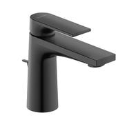 Duravit Tulum - Grifo monomando para lavabo con desagüe, FreshStart, negro mate. TU1011001046