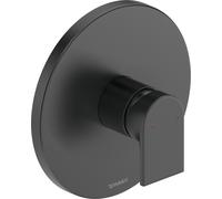 Duravit Tulum Mezclador enyesado de ducha, roseta redonda, 1 consumidor, TU4210010046, Color: Negro Mate
