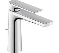 Duravit Tulum Mezclador monomando de lavabo M, 135 mm de proyección, con juego de desagüe y juego de desagüe, TU1020001010, Color: Cromo alto brillo