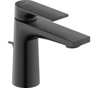 Duravit Tulum Mezclador monomando de lavabo S, 110mm de proyección, con juego de desagüe y juego de desagüe, TU1010001046, Color: Negro Mate