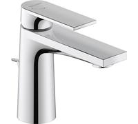 Duravit Tulum Mezclador monomando de lavabo S FreshStart, 110mm de proyección, con juego de desagüe y juego de desagüe, TU1011001010, Color: Cromo alto brillo