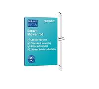Duravit Universal barra de ducha, con soporte de teleducha regulable en altura, barra ducha variable (900 mm), cromo