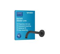 Brazo de ducha Duravit, roseta redonda, 210 mm, UV0670027046, Color: Negro Mate