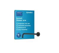 Duravit Brazo de ducha UV0670028046 410 mm roseta redonda montaje en pared Negro mate