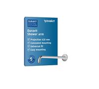 Duravit Universal Brazo de ducha, montaje en pared, 410 mm, en torno a, cromo