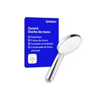 Duravit Alcachofa de ducha – 3 chorros, toberas de silicona Ø110mm Cromo/Blanco