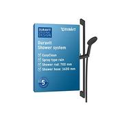 Sistema de ducha universal Duravit tipo lluvia, altura regulable, negro mate
