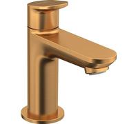 Duravit Válvula de pie Wave (altura de caño 77 mm), mezclador de lavabo de agua fría, grifo de agua fría, bronce cepillado