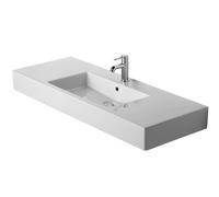 Duravit Vero - Lavabo 125x49 cm, con 1 agujero para grifería, blanco alpino 0329120000