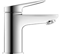 Duravit Wave Mezclador monomando de lavabo S, sin juego de desagüe, 95 mm de proyección, cromo brillo, WA1011002010
