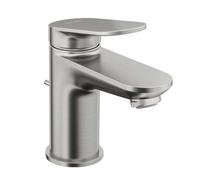 Duravit Wave - Grifo de lavabo con desagüe, acero inoxidable cepillado WA1010001070