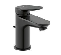 Duravit Wave - Grifo de lavabo, con desagüe, negro mate WA1010001046