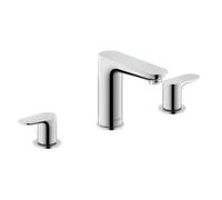Duravit Wave - Grifo de lavabo con desagüe Push-Open, instalación de 3 orificios, cromo WA1060005010
