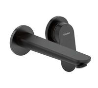 Duravit Wave - Grifo empotrado de lavabo, montaje de 2 orificios, negro mate WA1070004046